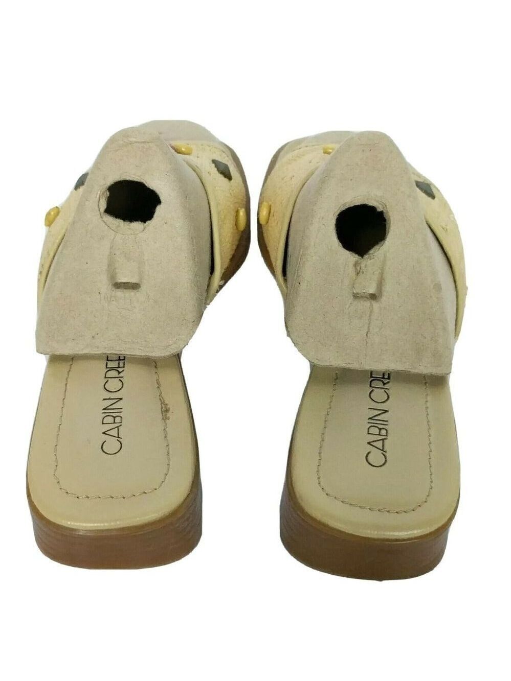 Cabin Creek Beige Raffia Beaded Sandals Size 6.5M - Picture 6 of 8
